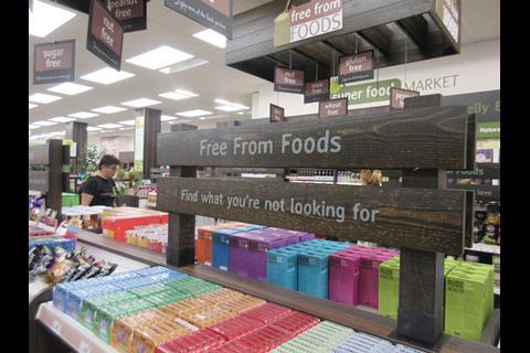 The Free From range is a new feature in its stores, aimed at allergy sufferers
